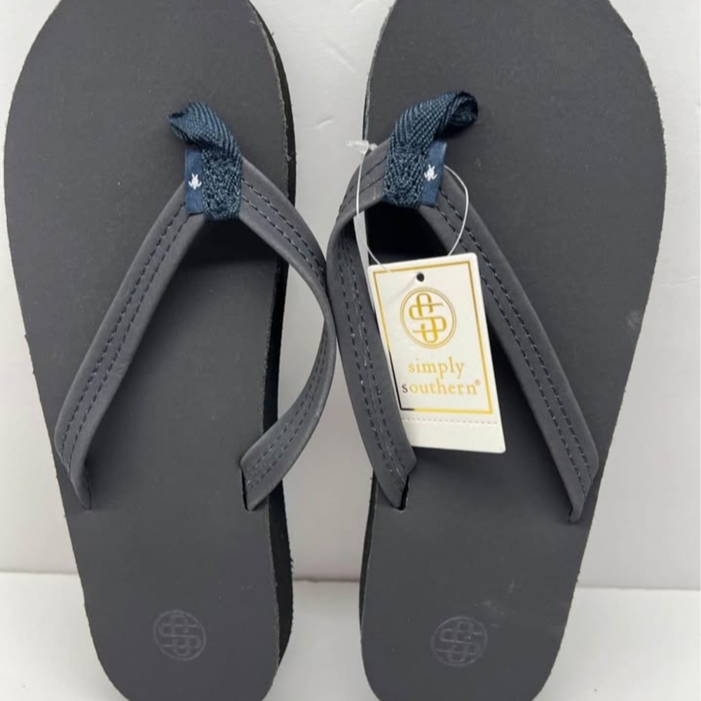 Simply Southern Gray Flip Flops
